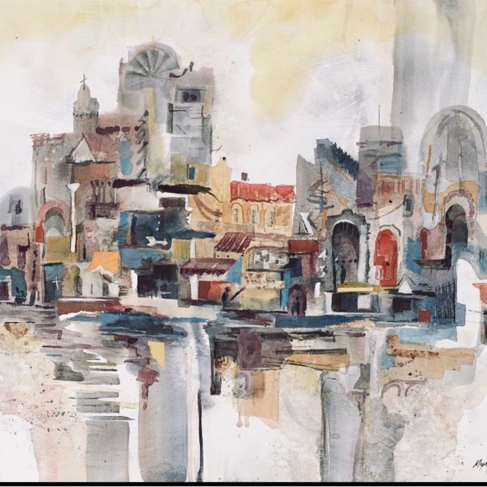 “Sonora” Mexico by Carole Myers, Art Giclee of painting American Waterco…
